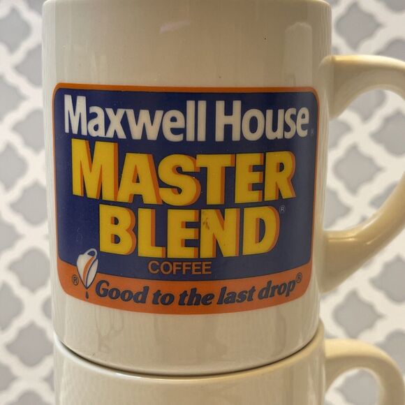 Vintage Lot of 4 Maxwell House Master Blend Coffee Cups Mugs EUC - Picture 2 of 3
